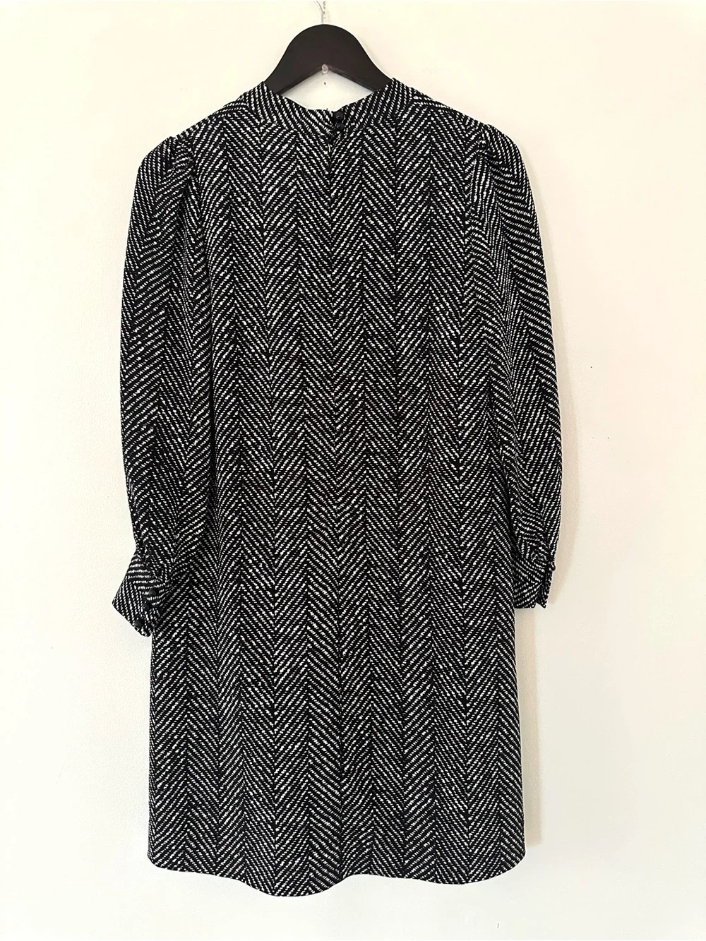 Kate Spade Herringbone Tie Neck Shift Dress size S